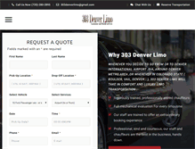 Tablet Screenshot of 303denverlimo.com